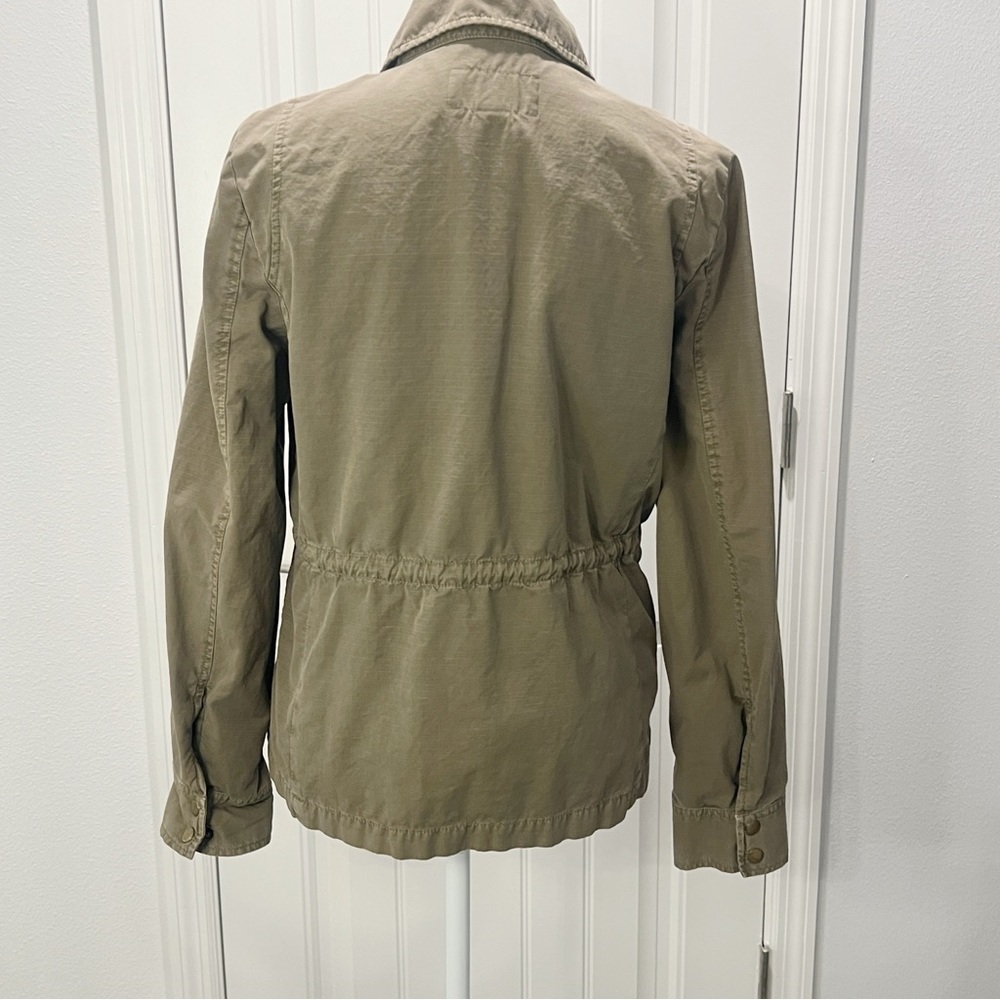J Crew Women's Cotton Classic Twill Chino Utility Military Jacket Brown Size M - Picture 6 of 13